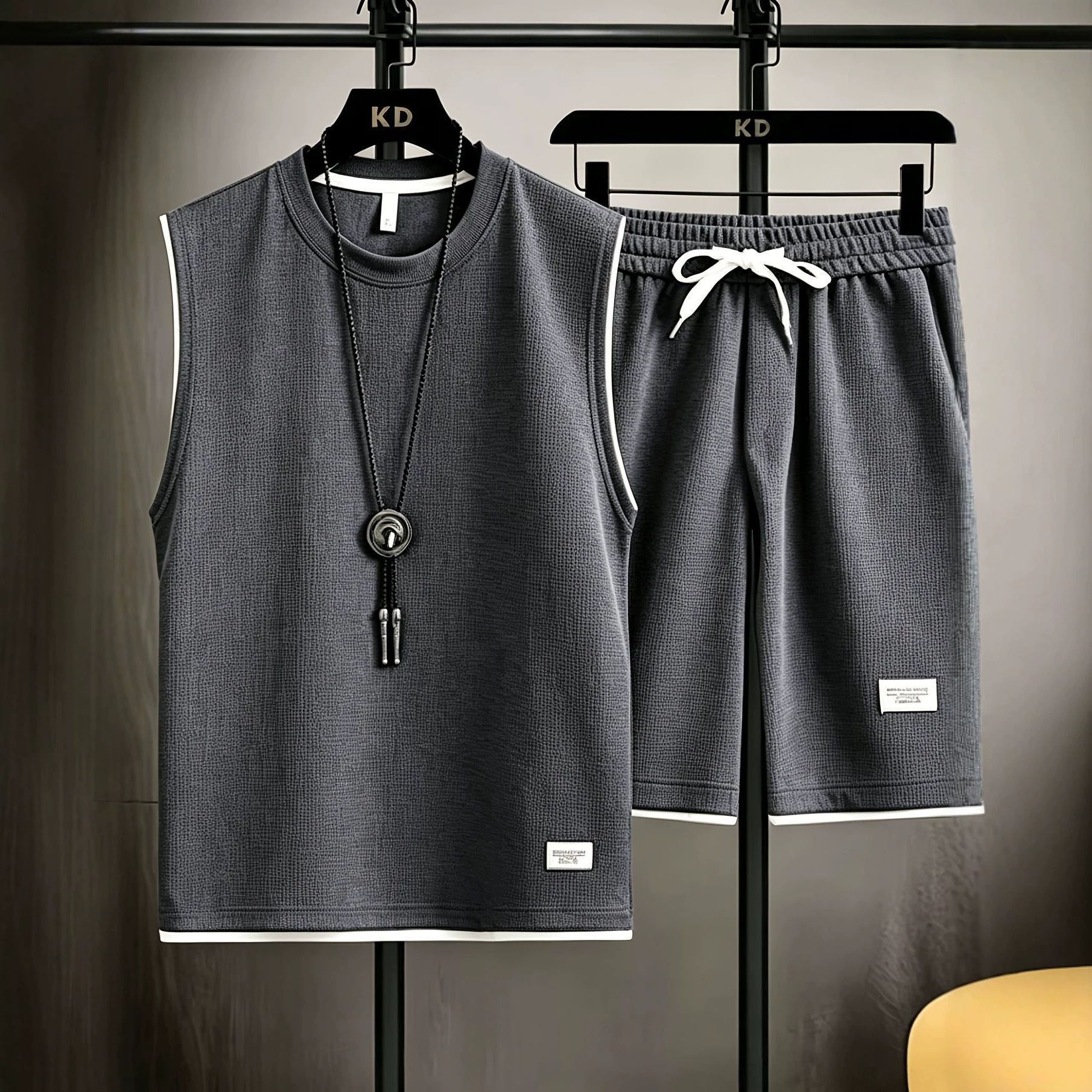 Mens Fashion Summer - Summer men's vest sets high quality