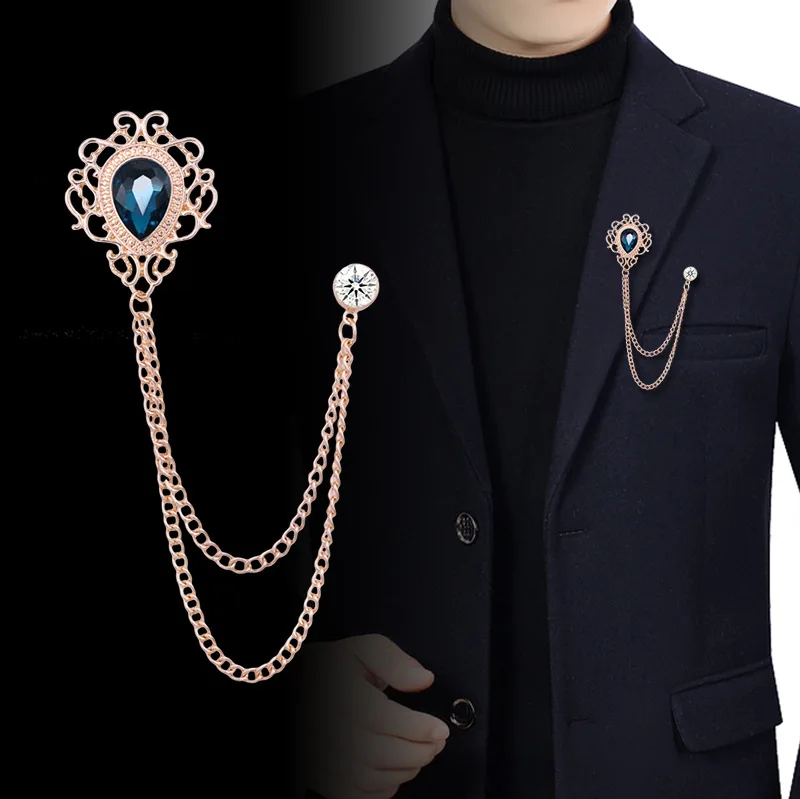 Men Fashion Vintage - New Vintage Tassel Chain Rhinestone Crystal