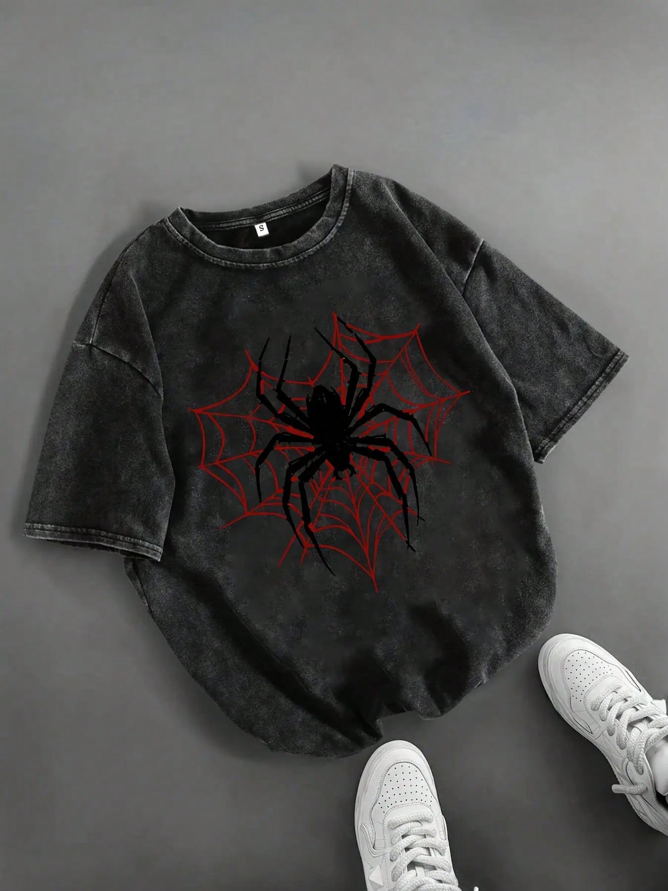 Men'S Fashion All Black Outfit - Fun Spider Print Women's Casual Fashion