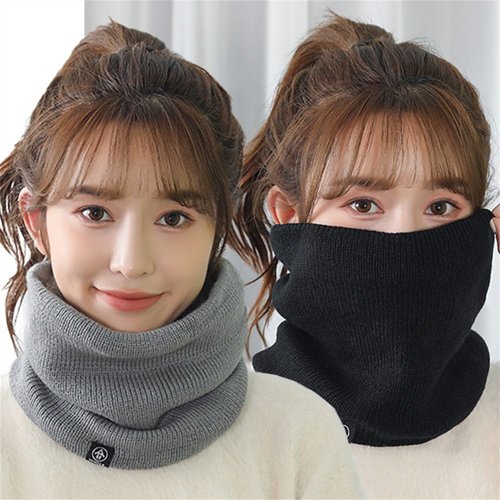 Men Scarf Wool - Fashion Soft Knitted Neck Warmer Thickened