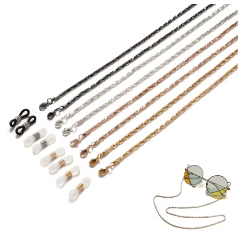 Mens Fashion Reading Glasses - Fashion Non-slip Glasses Chains Metal Diamond