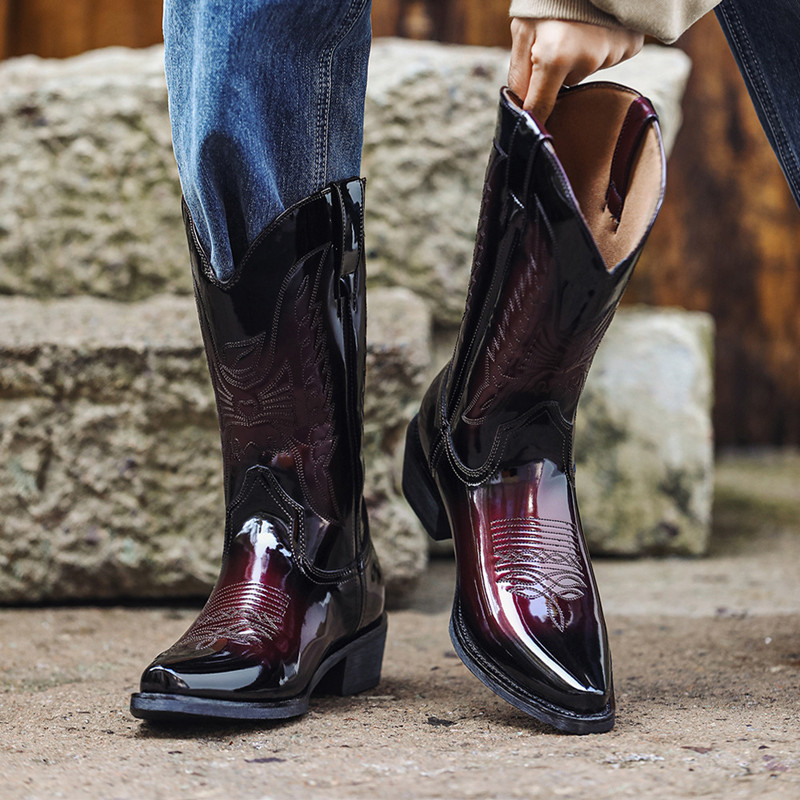 Chelsea Boots Men - New Men Western Cowboy Boots Unisex