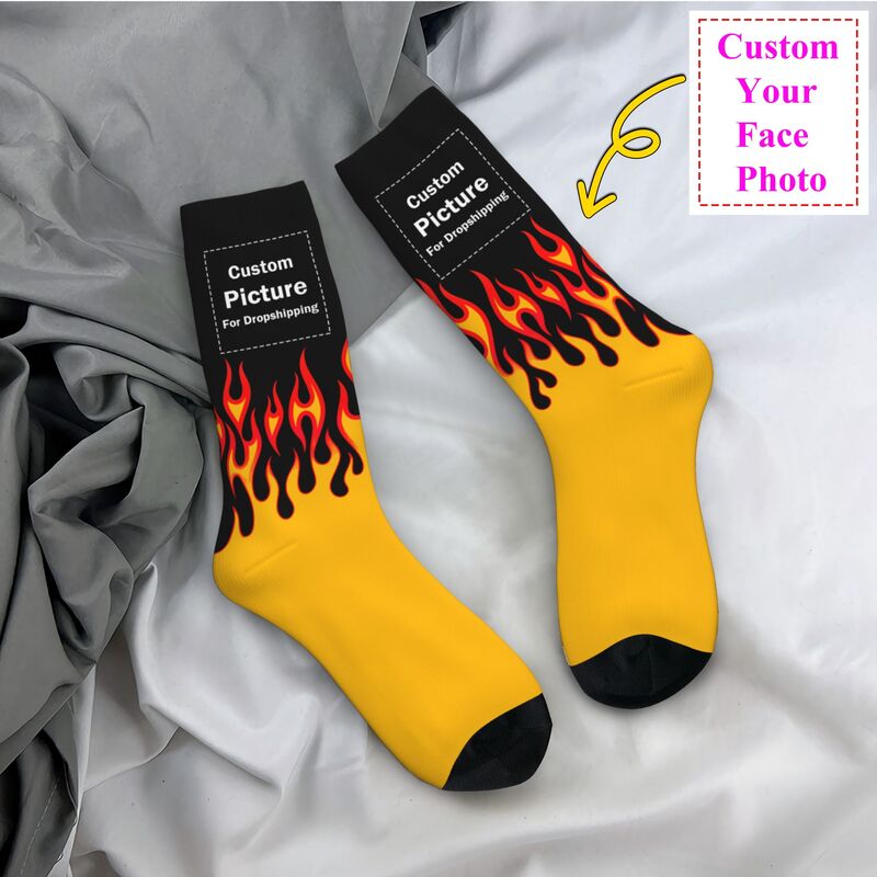 Men'S Fashion Logo - Personalized Custom Photo Logo Dress Socks
