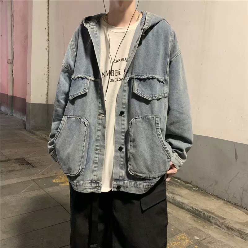 Mens Fashion Denim Jacket - Men Solid Clothing Spring Autumn New