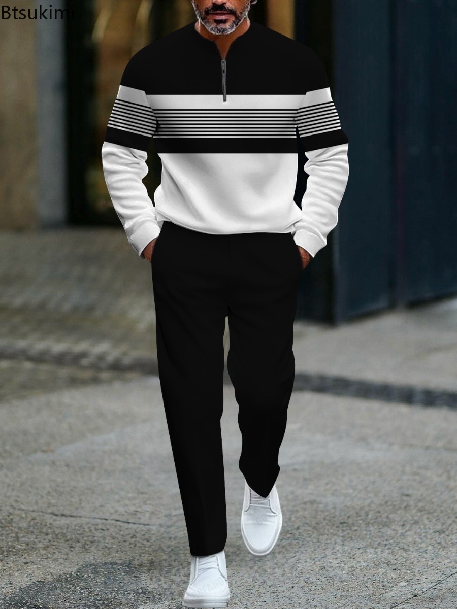 Men'S Fashion Plus - New Spring and Autumn Printed Long
