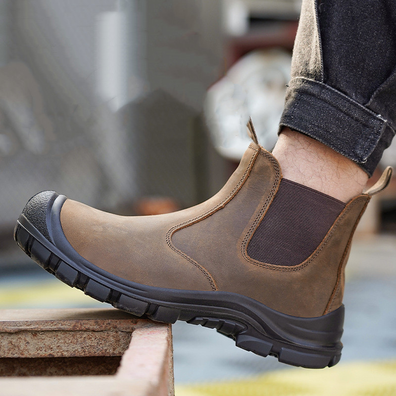 Chelsea Boots Men - large size men's fashion steel toe