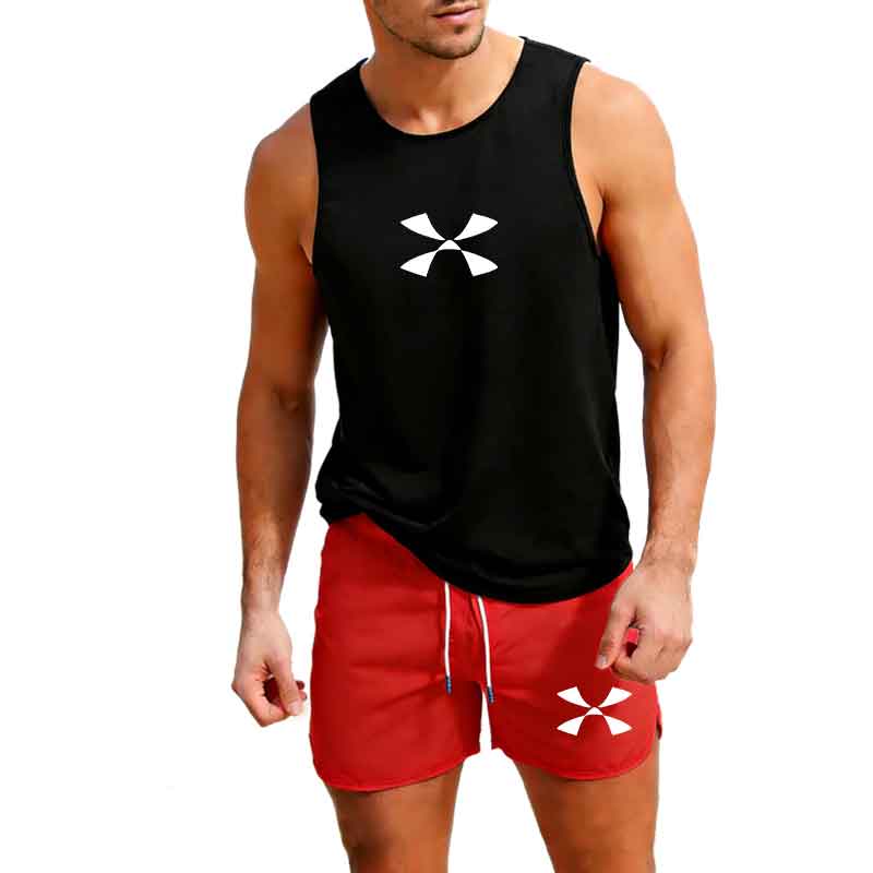 Mens Fashion Summer - Outdoor Jogging Sportswear Men's Vest+Shorts 2-Piece
