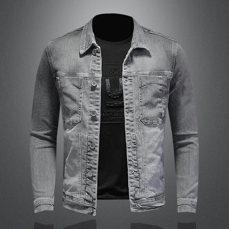 Mens Fashion Denim Jacket - Fashion Denim Jacket Men Cotton Turn
