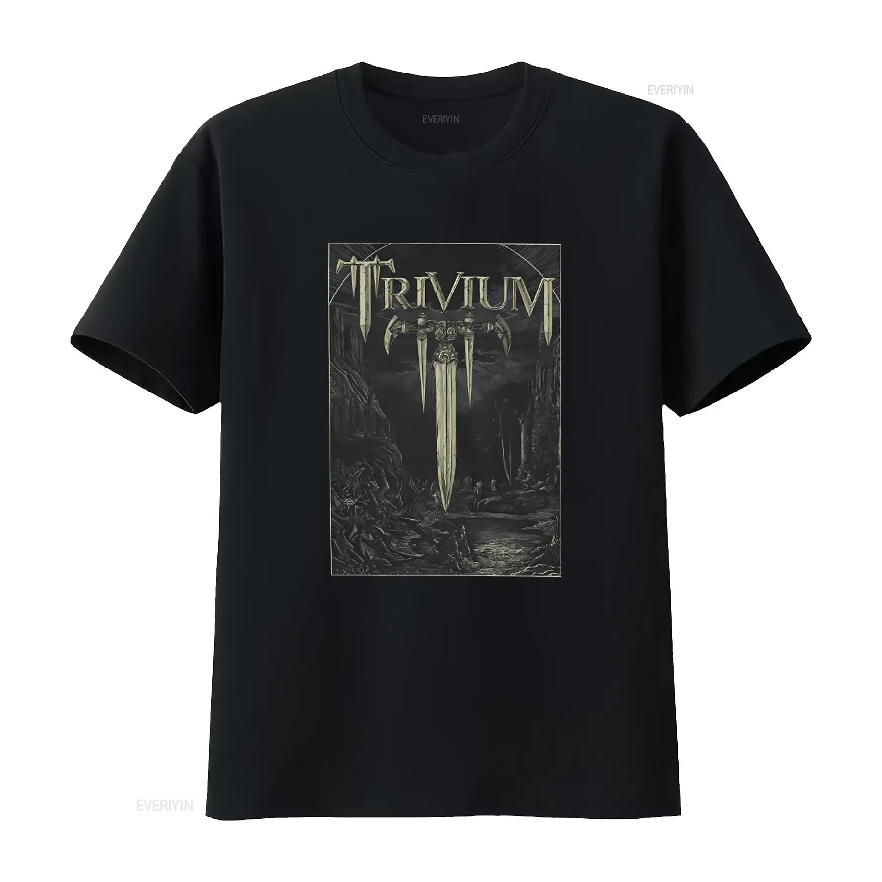 Men'S Fashion Xxl - Trivium Battle Metal Band Official T