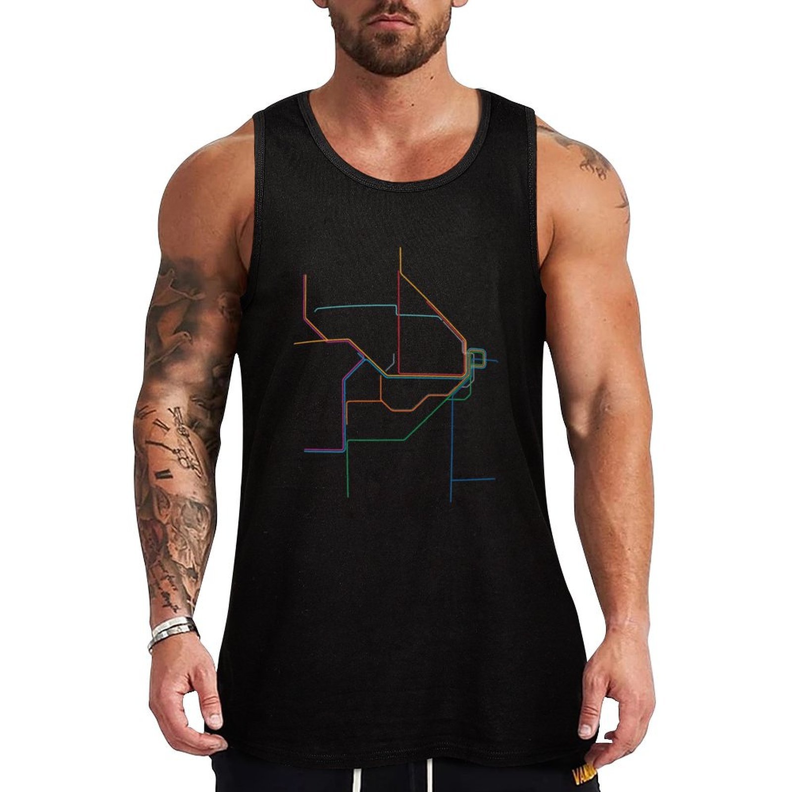 Men'S Fashion Sydney - Sydney Train Map Tank Top Fashion