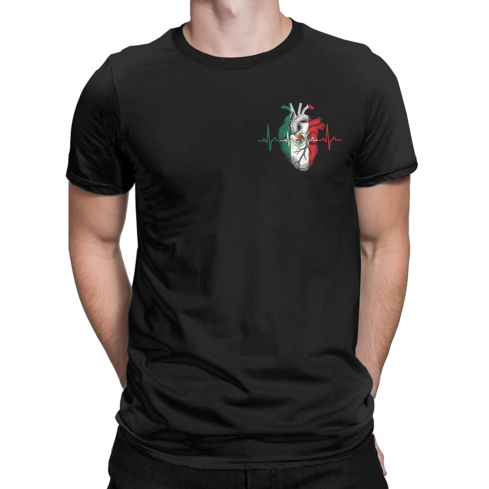 Mens Fashion Mexico - Men T-Shirts Mexico Flag Heart Mexican