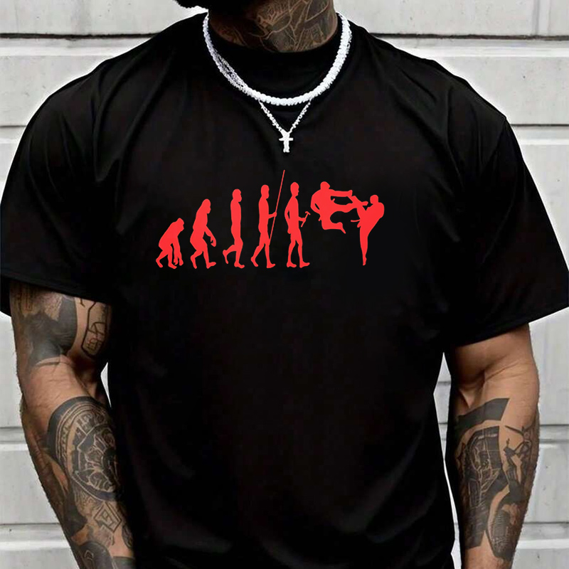 Men'S Fashion Evolution - Karate Evolution Print Men's Graphic Print