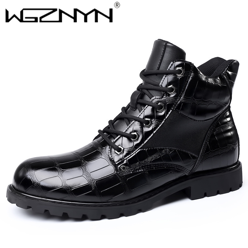 Chelsea Boots Men - 2025 British Style Black Platform Boots