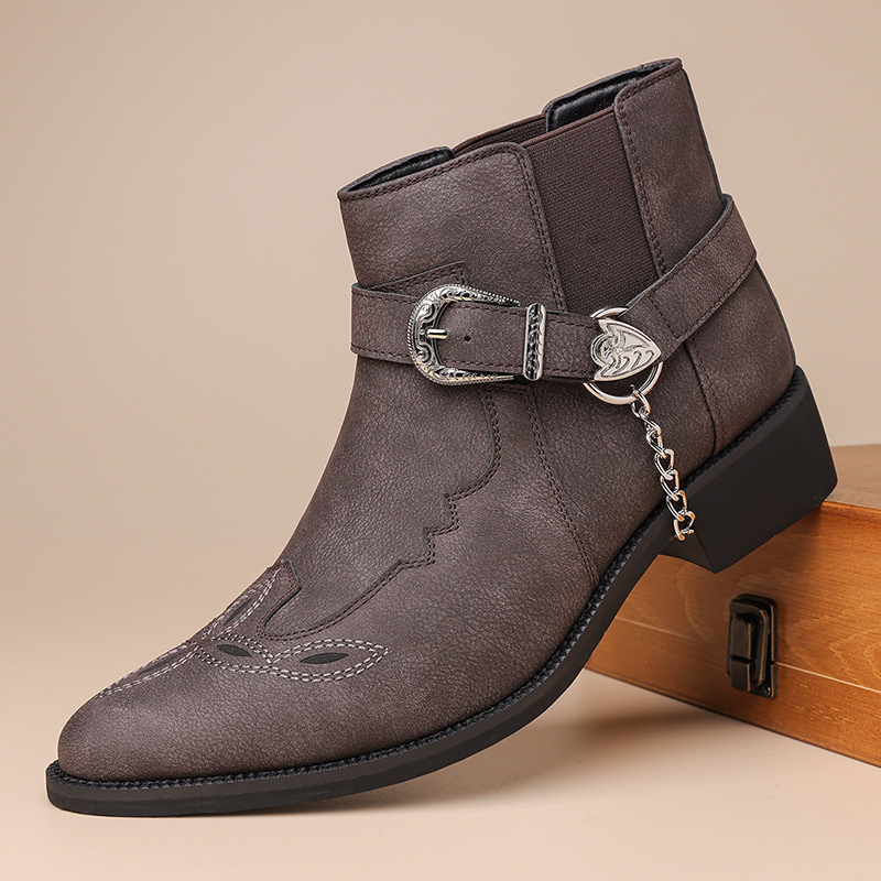 Chelsea Boots Men - Fashion New Brand Retro Men's Vintage