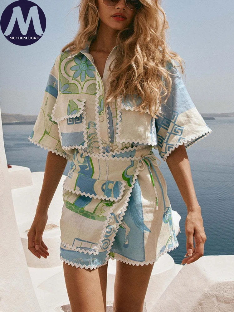 Men'S Fashion Line - Ladies Summer Two-Piece Set Casual Loose