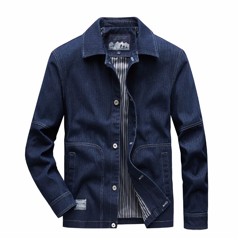 Mens Fashion Denim Jacket - Autumn and Spring Fashion Trend American