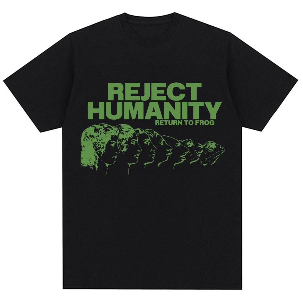 Men'S Fashion Evolution - Reject Humanity Return To Frog Funny
