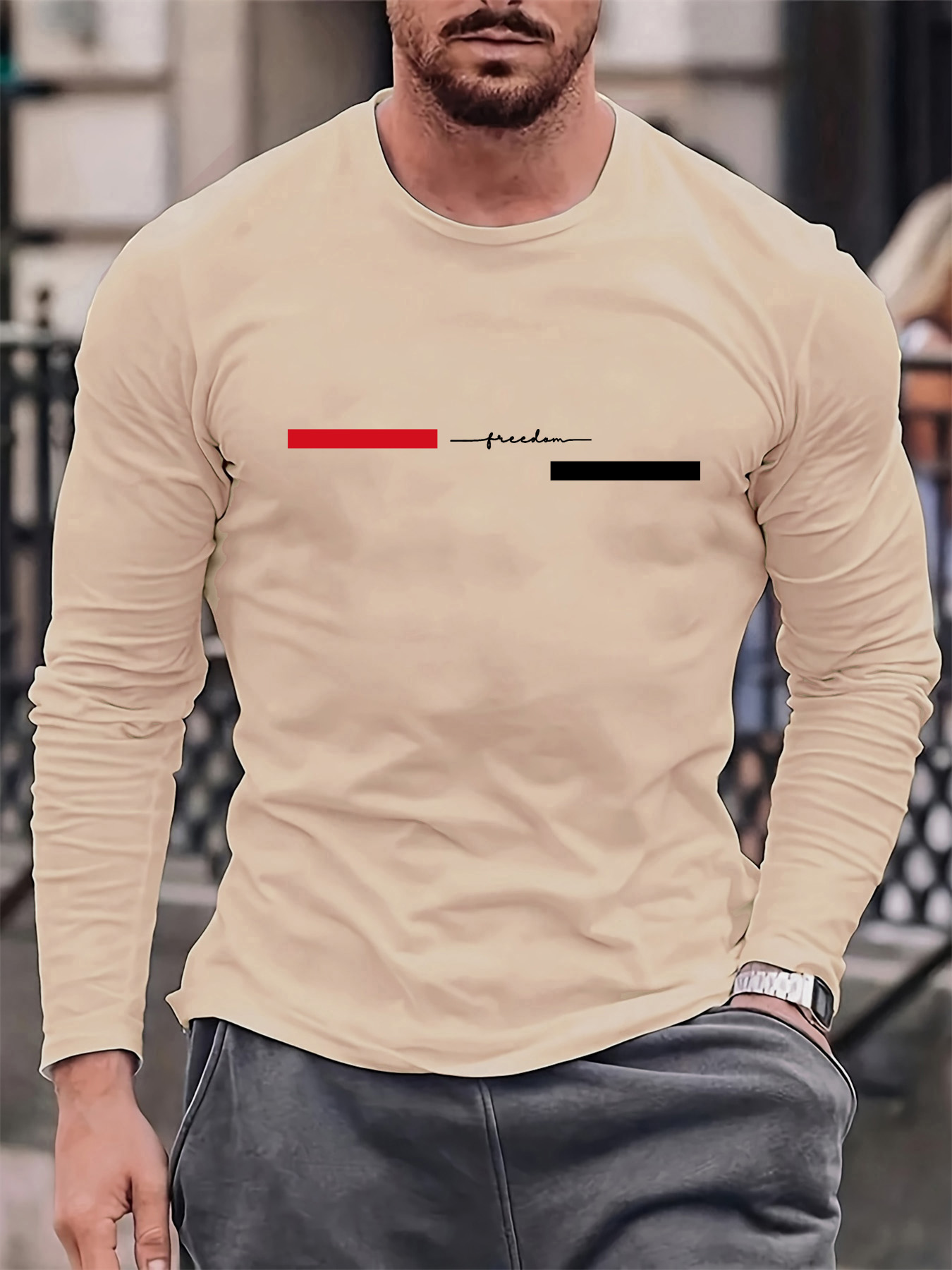 100% pure cotton men's long sl - Mens Fashion Summer recension och pris
