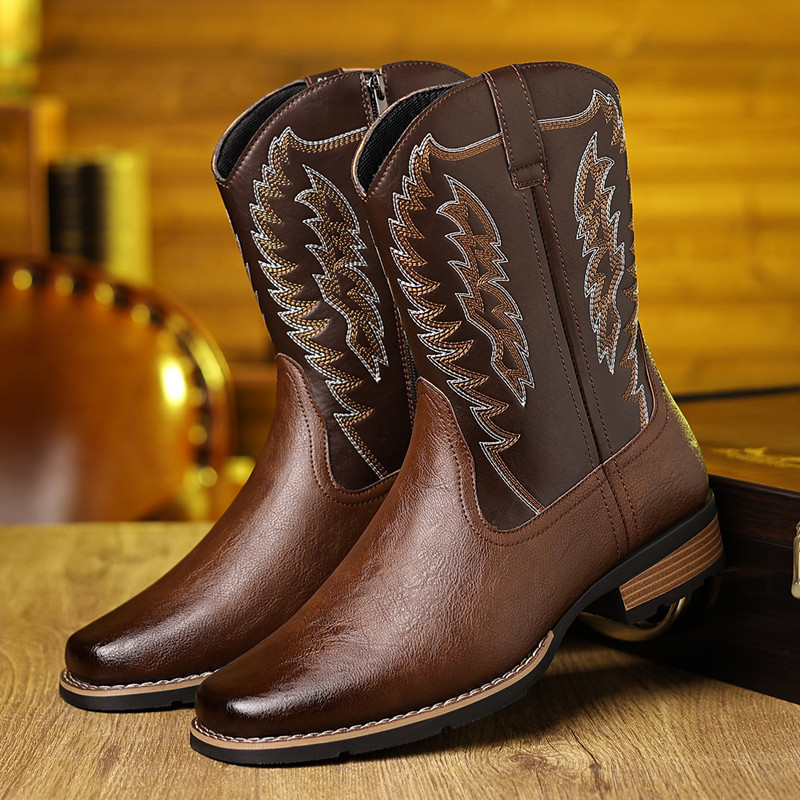 Men Embroidery Stitching Outdo - Chelsea Boots Men recension och pris