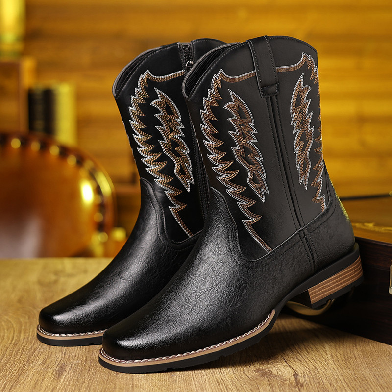 Men Embroidery Stitching Outdo - Chelsea Boots Men recension och pris