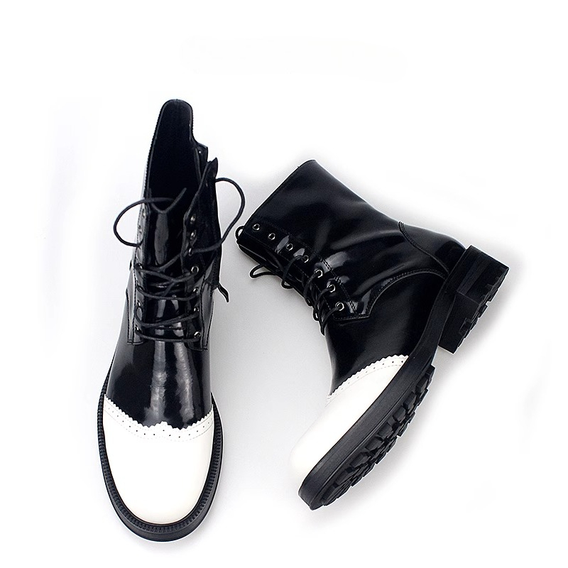 Men Black‑White Patent Leather - Chelsea Boots Men recension och pris