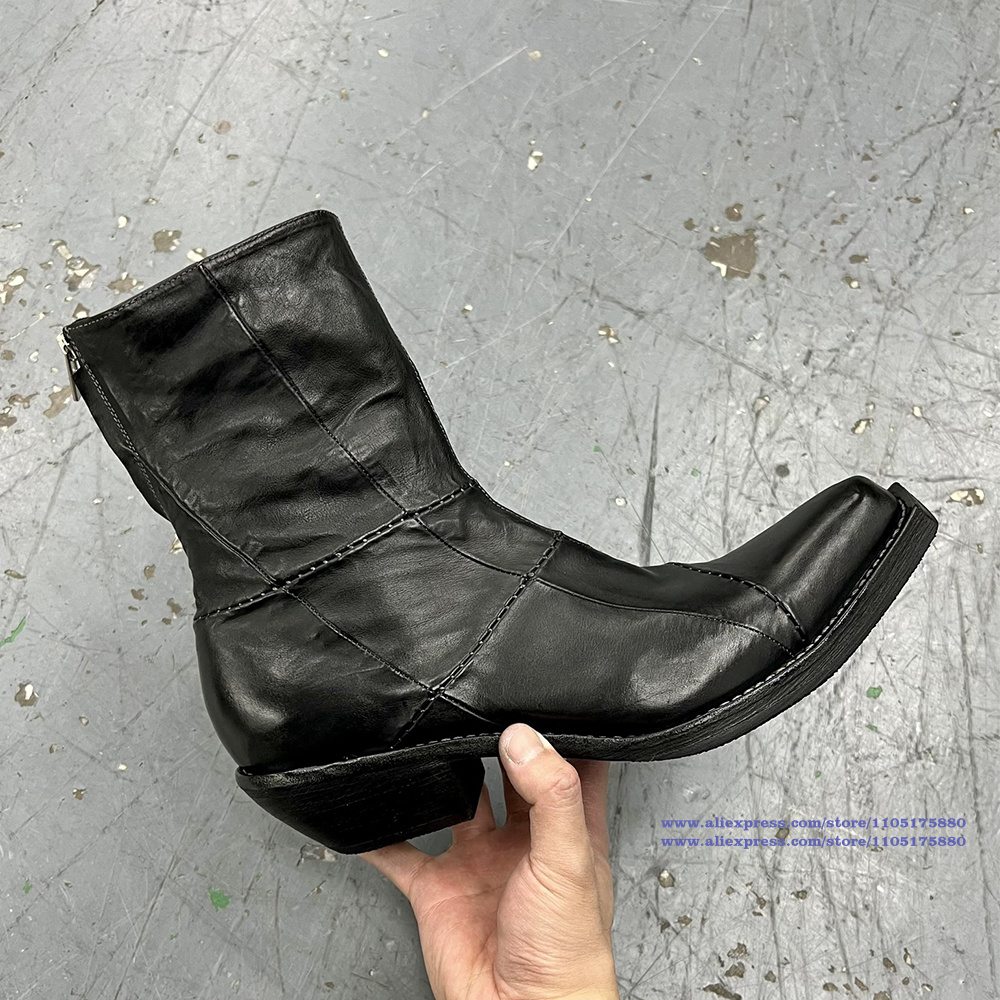 Black Leather Men's Boots Poin - Chelsea Boots Men recension och pris