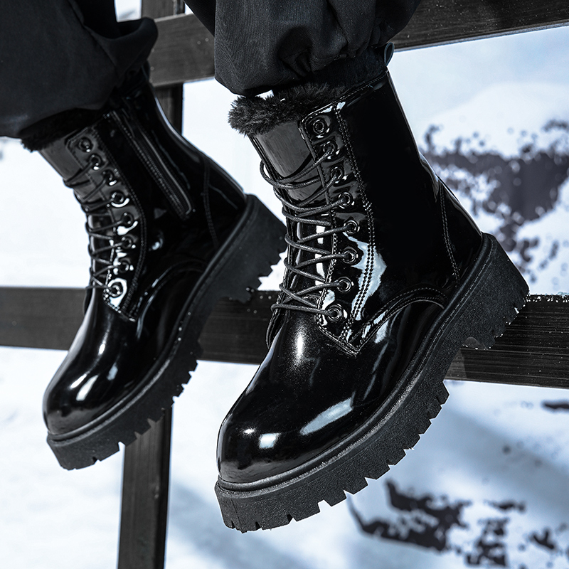 Men's warm plush high-top boot - Men'S Fashion Plus recension och pris