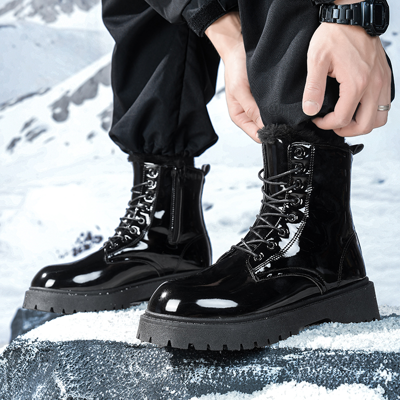 Men's warm plush high-top boot - Men'S Fashion Plus recension och pris