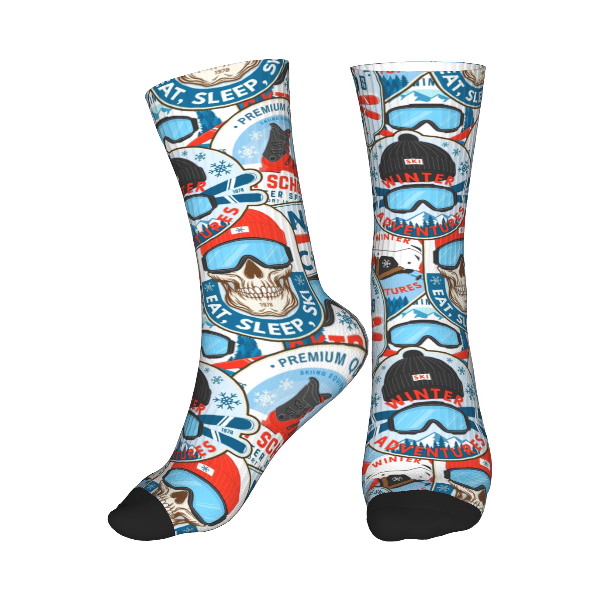 Vintage Red Blue Ski Club Seam - Men Fashion Vintage recension och pris