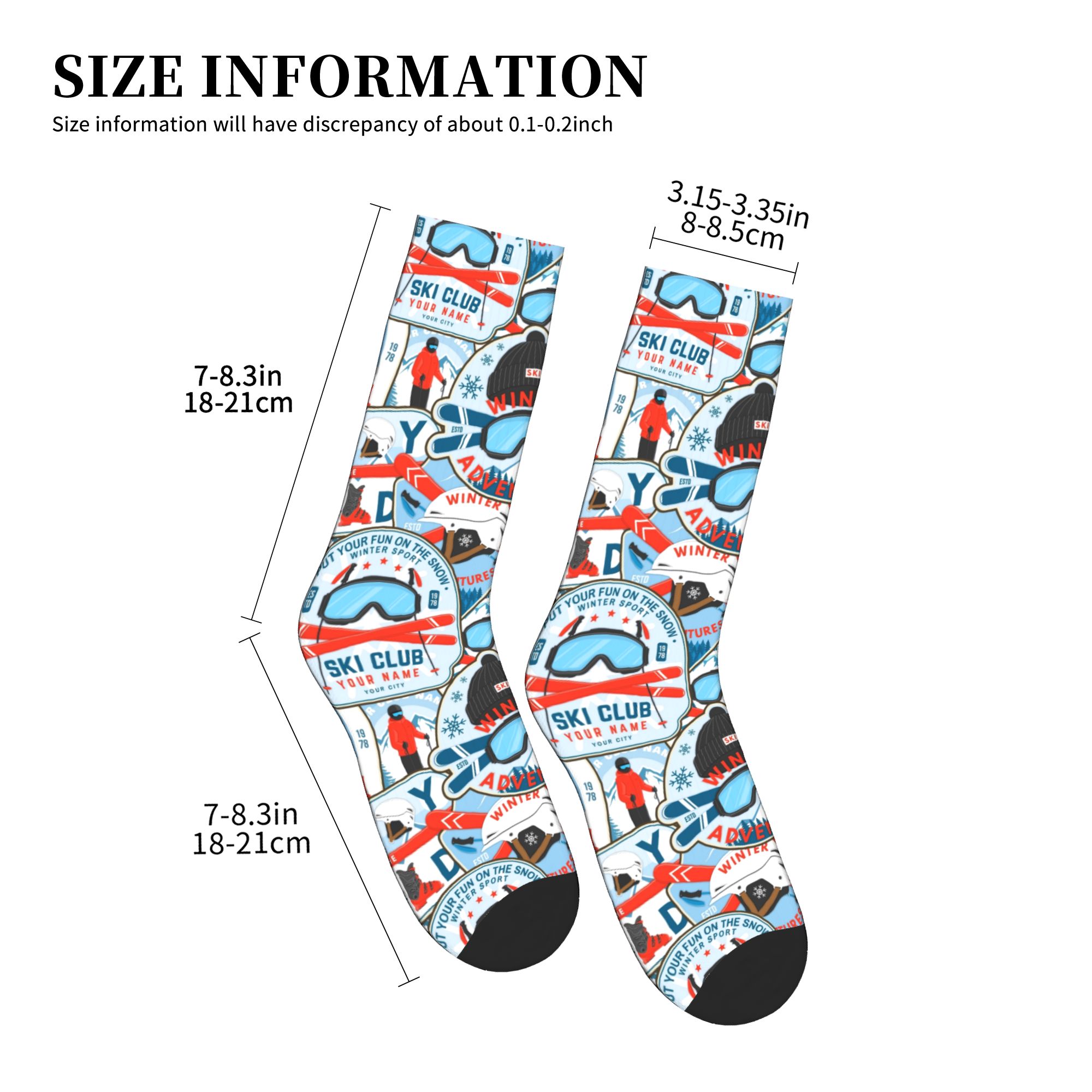 Vintage Red Blue Ski Club Seam - Men Fashion Vintage recension och pris