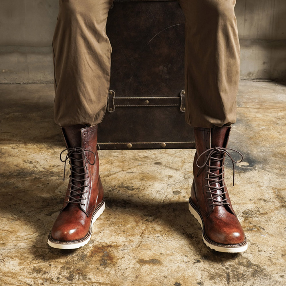 Men's Cow Genuine Leather Moto - Chelsea Boots Men recension och pris
