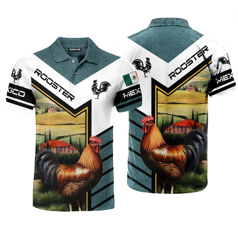 3D Print Mexico Flag Polo Shir - Mens Fashion Mexico recension och pris
