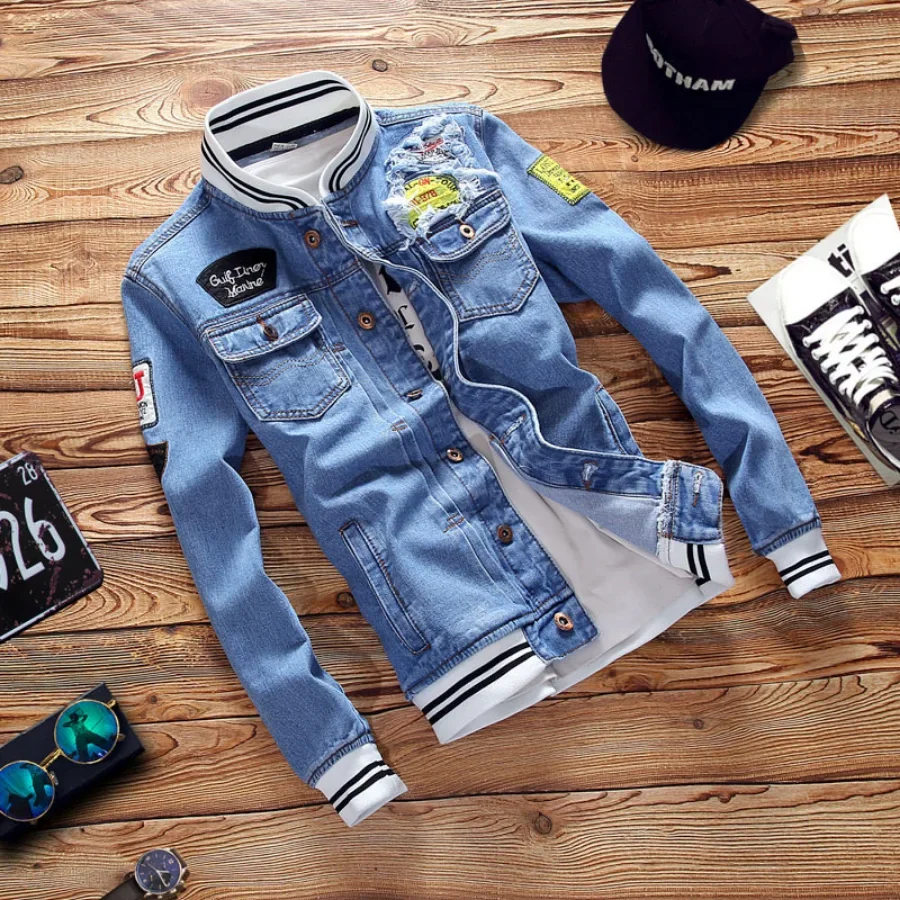 New 2026 Men's Denim Jackets F - Mens Fashion Denim Jacket recension och pris