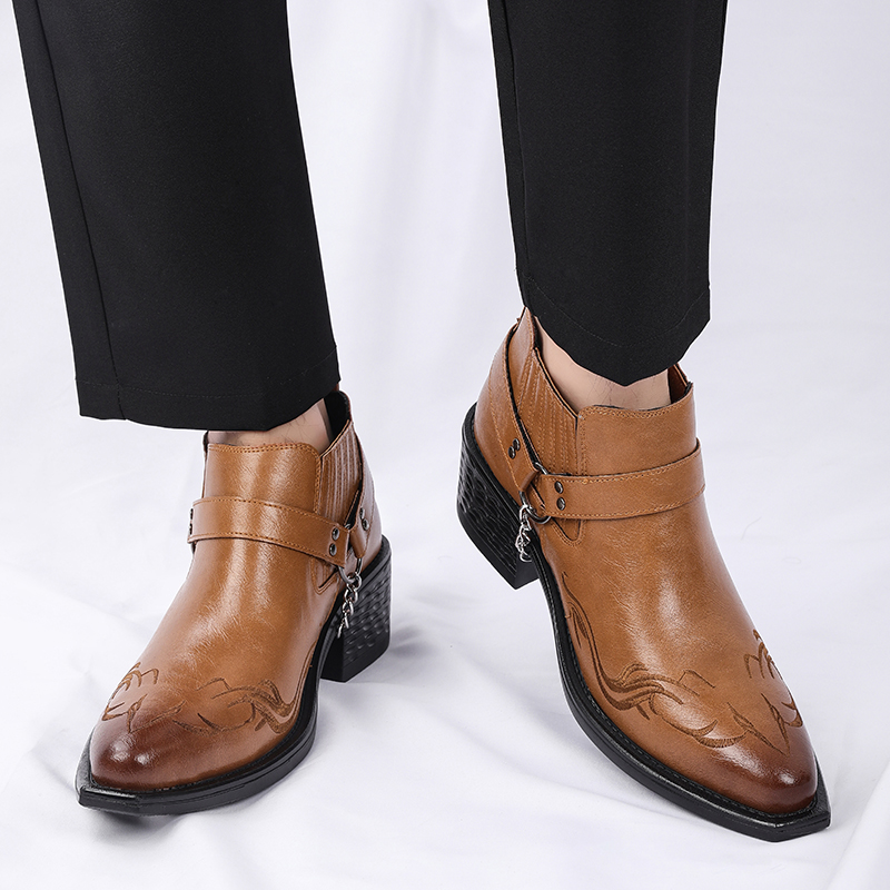 New Brown /Black Cow Leather B - Chelsea Boots Men recension och pris