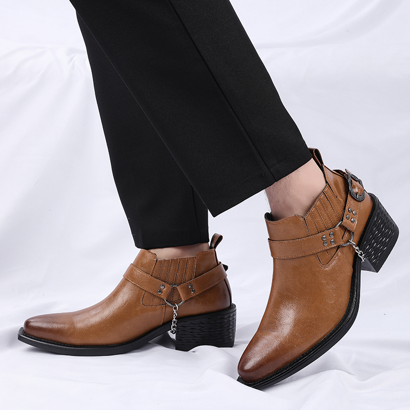 New Brown /Black Cow Leather B - Chelsea Boots Men recension och pris
