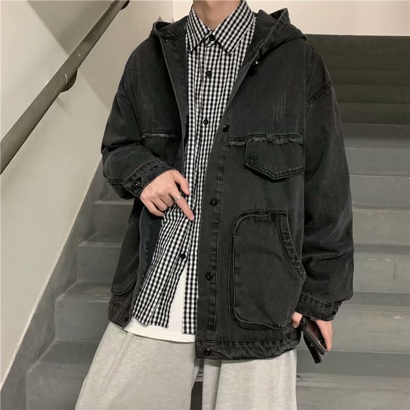 Men Solid Clothing Spring Autu - Mens Fashion Denim Jacket recension och pris