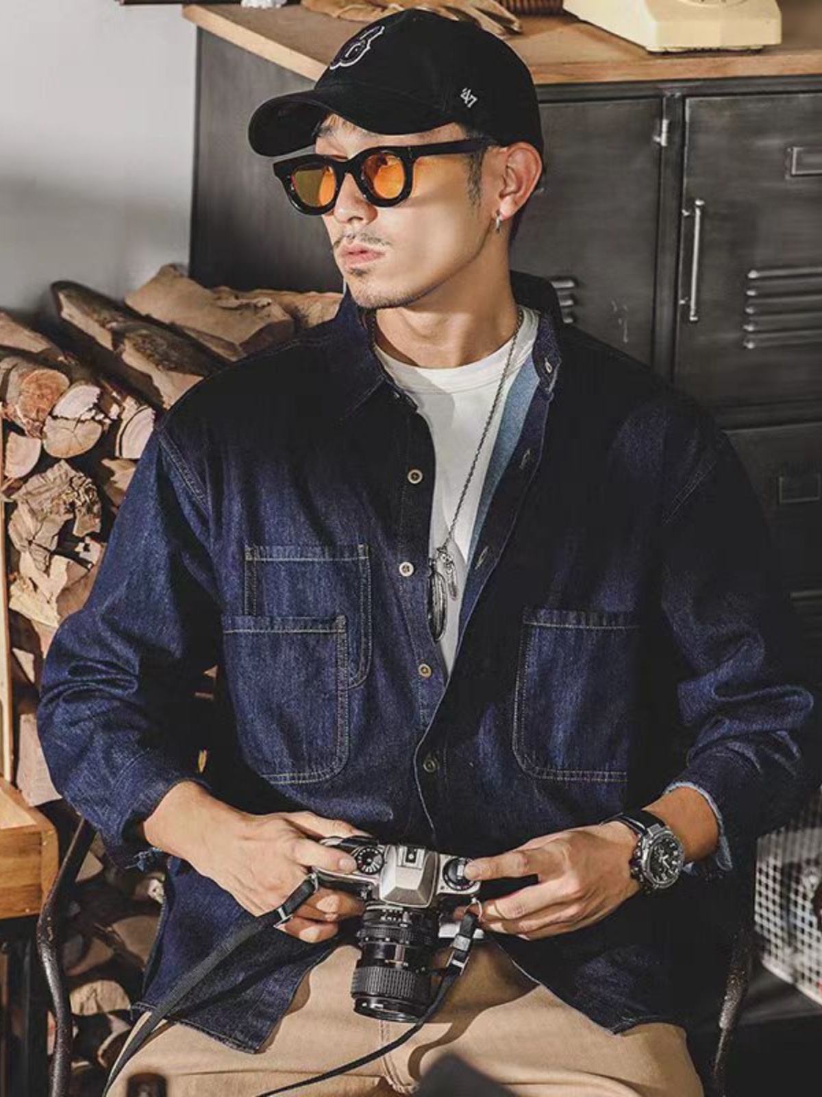 Mens American Retro Denim Jack - Mens Fashion Denim recension och pris