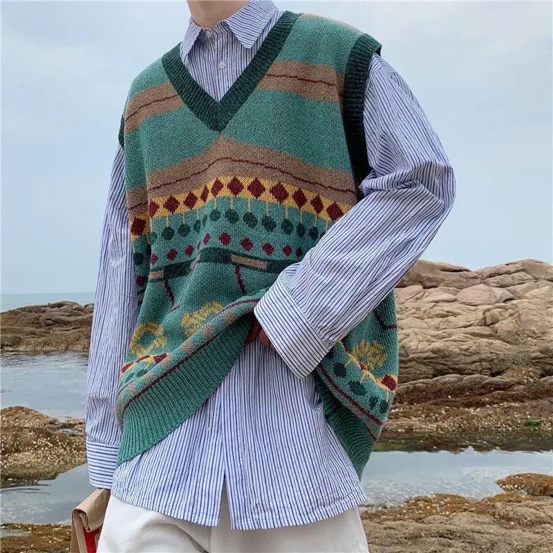 Waistcoat Korean Fashion Knit  - Men'S Fashion Reviews recension och pris