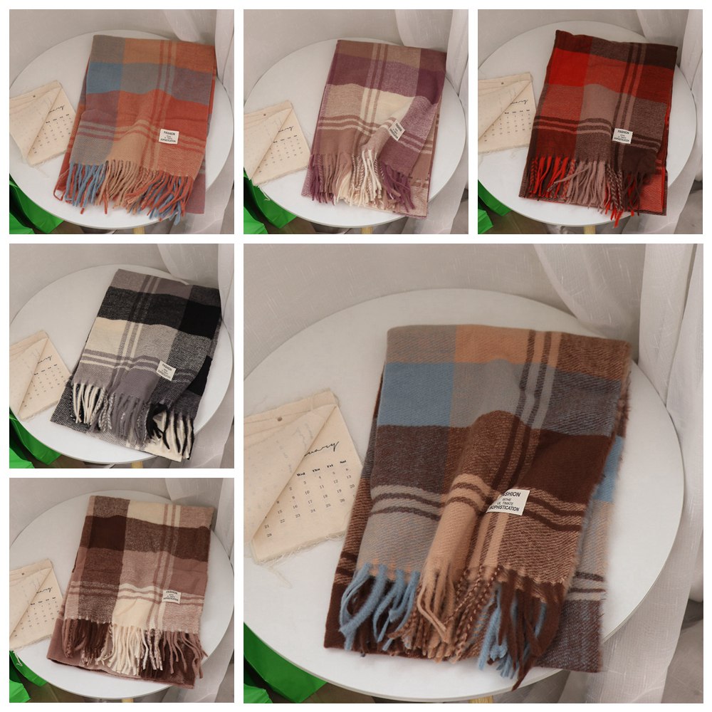 Casual Windproof Plaid Wool Sc - Men Scarf Wool recension och pris