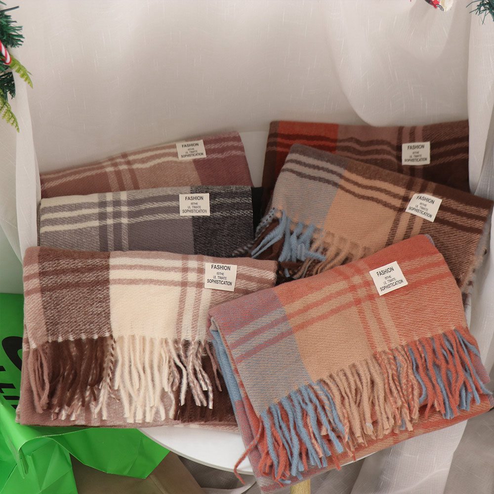 Casual Windproof Plaid Wool Sc - Men Scarf Wool recension och pris