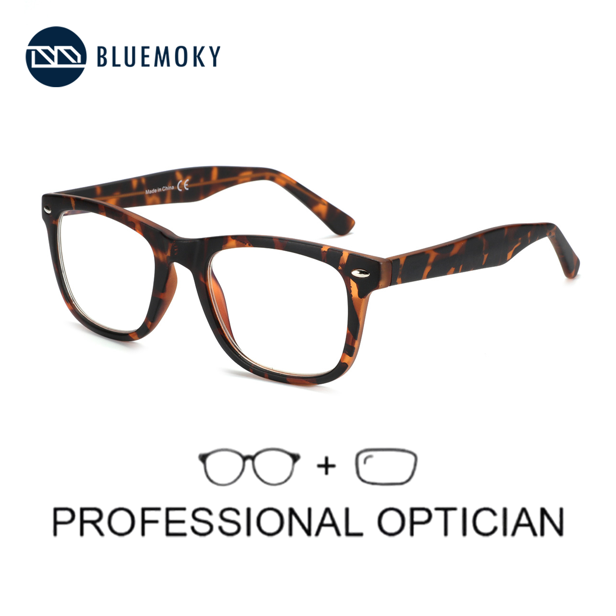 BLUEMOKY Fashion Square Prescr - Mens Fashion Reading Glasses recension och pris
