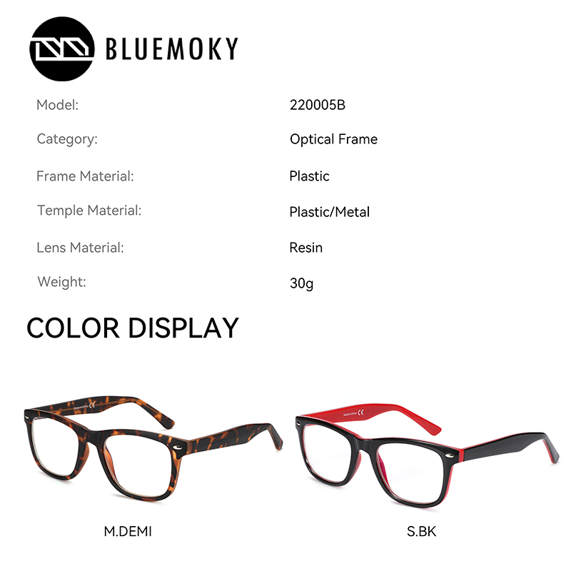BLUEMOKY Fashion Square Prescr - Mens Fashion Reading Glasses recension och pris