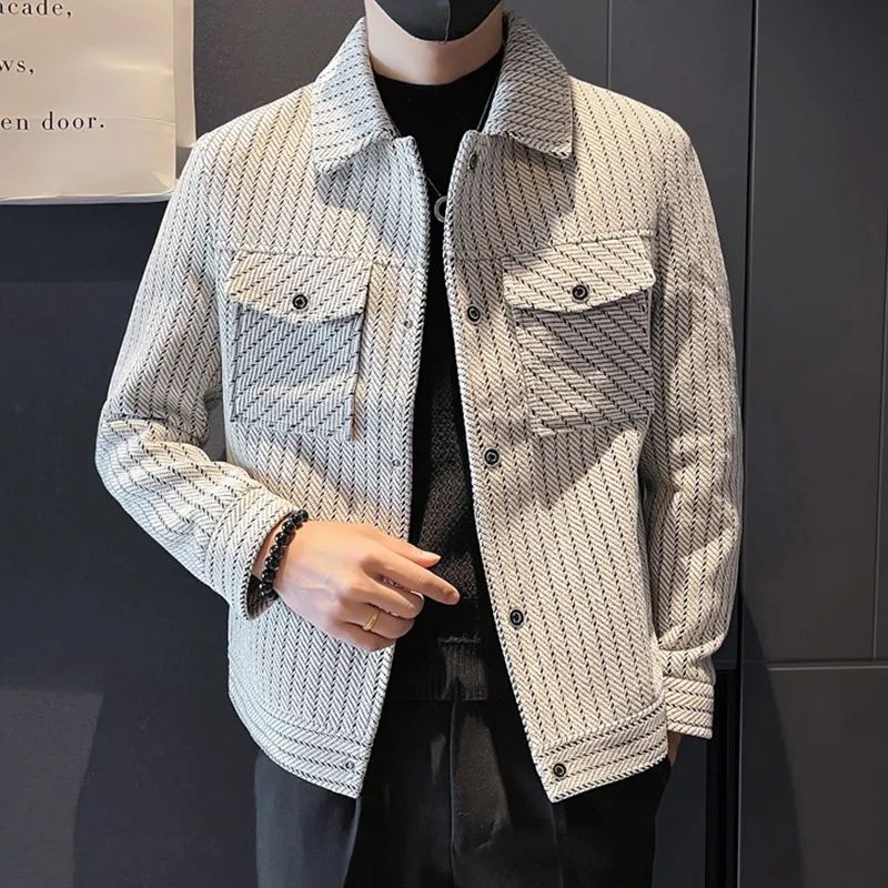 Male Wool & Blends Coats Strip - Men'S Fashion Reviews recension och pris