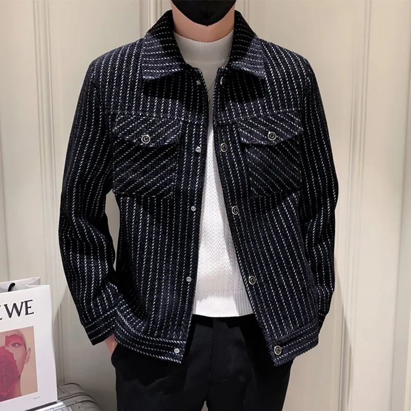 Male Wool & Blends Coats Strip - Men'S Fashion Reviews recension och pris