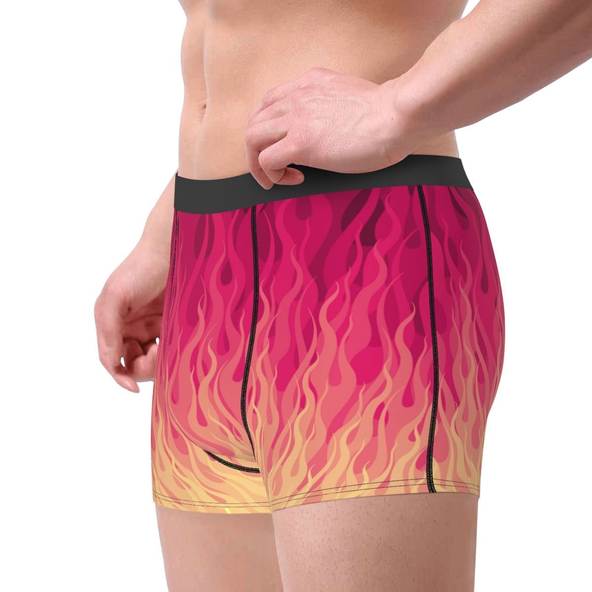 Custom Pink Burning Flames Fir - Men'S Fashion Underwear recension och pris