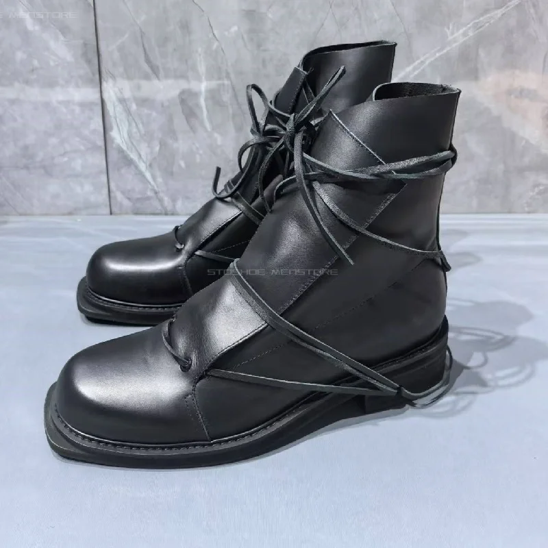 Black Genuine Leather Square T - Chelsea Boots Men recension och pris