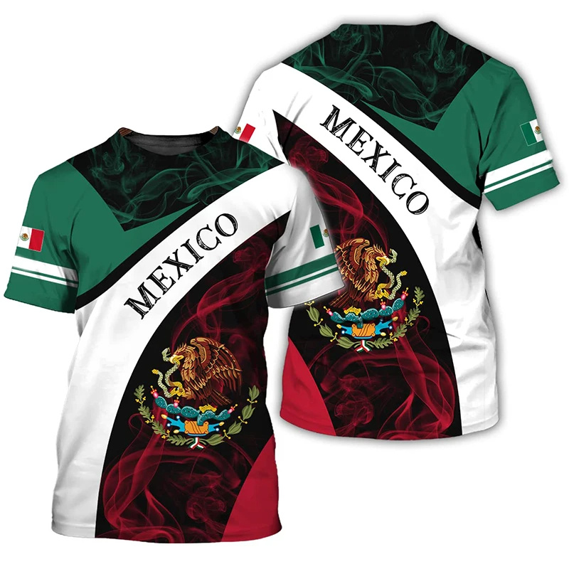3D Printed Mexico Flag T-Shirt - Mens Fashion Mexico recension och pris