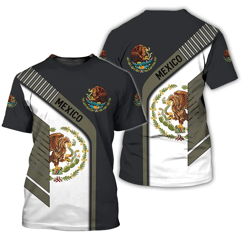 3D Printed Mexico Flag T-Shirt - Mens Fashion Mexico recension och pris