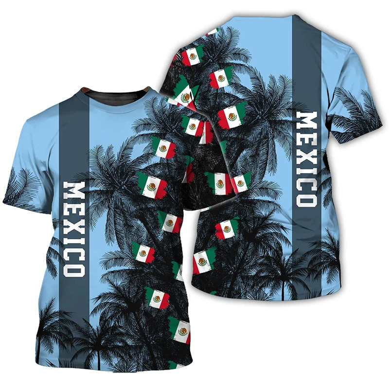 3D Printed Mexico Flag T-Shirt - Mens Fashion Mexico recension och pris