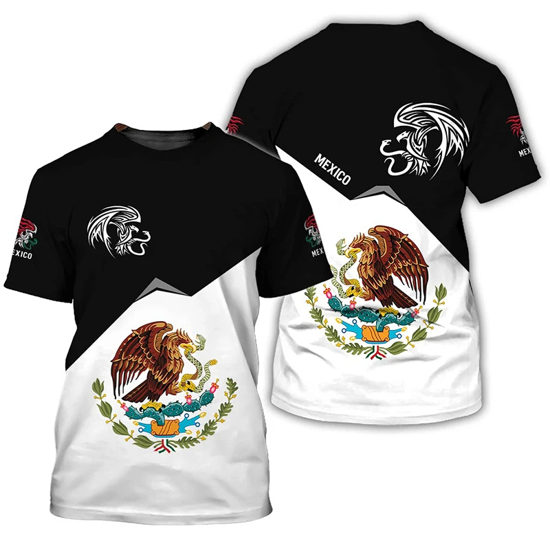 3D Printed Mexico Flag T-Shirt - Mens Fashion Mexico recension och pris